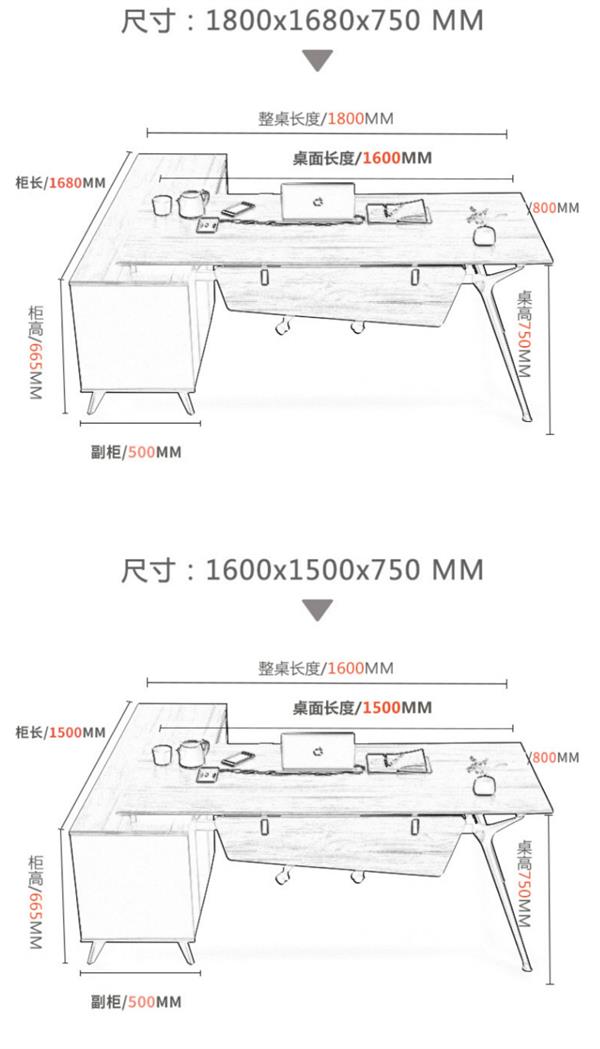 經理老板桌大班臺簡約現代主管桌椅時尚老總辦公電腦桌